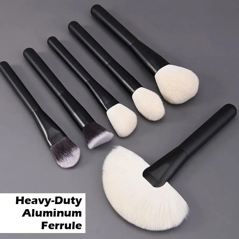 18PCS / 12PCS Animal Goat Hair Makeup Brushes Set Wood Handle makeup brush beginner makeup tools