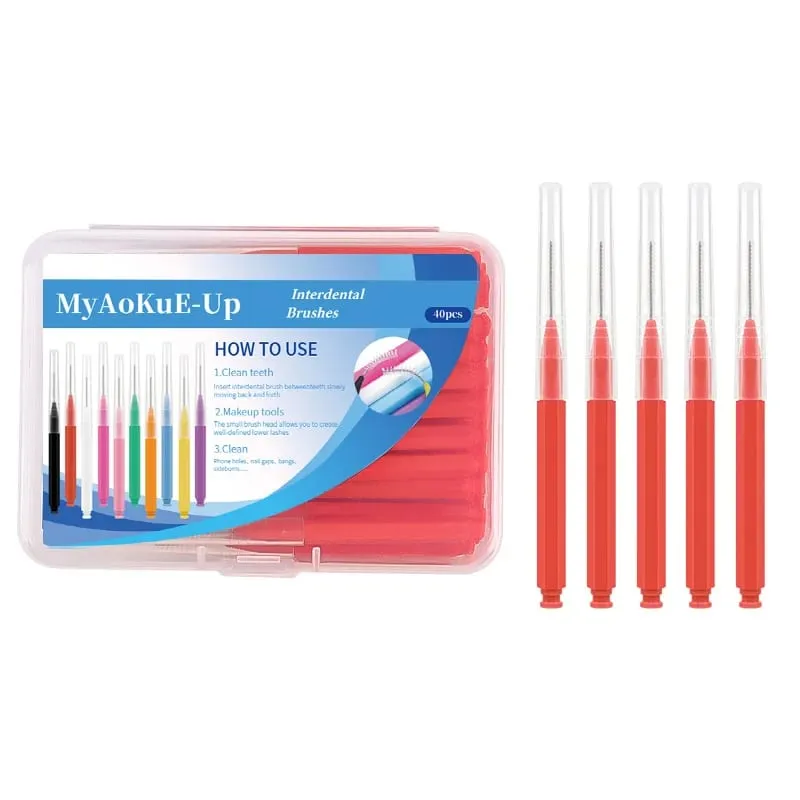 40pcs Mini Eyebrow Brush Brow Perm Makeup Brush Lashes Extension Lifting Bendable Mini Eyelash Brushes Dental Clean Beauty Tools