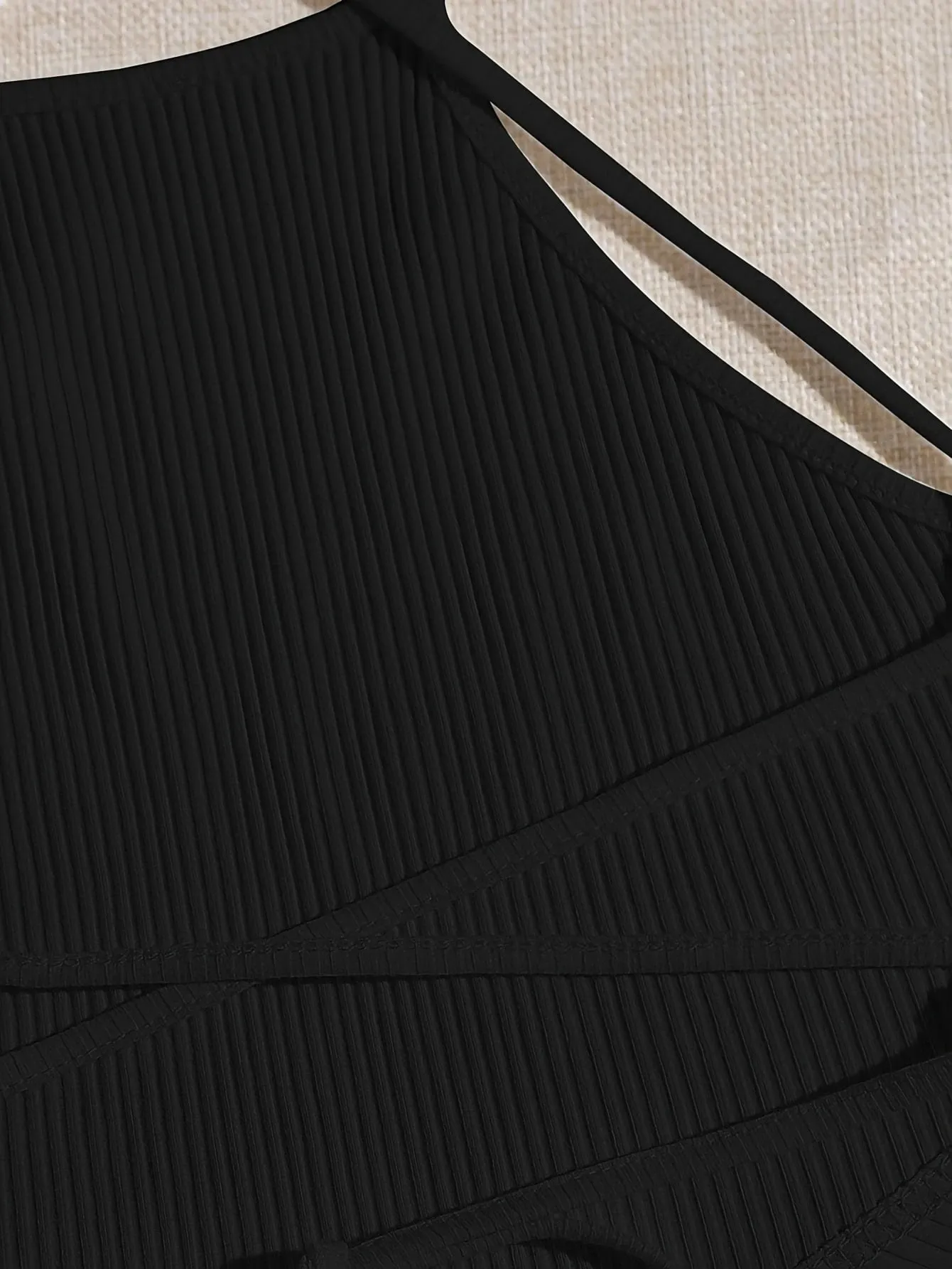 Elegant Cotton Knit Slingback Top with Crisscross Back Tie - Chic Comfy t& Season Versatile
