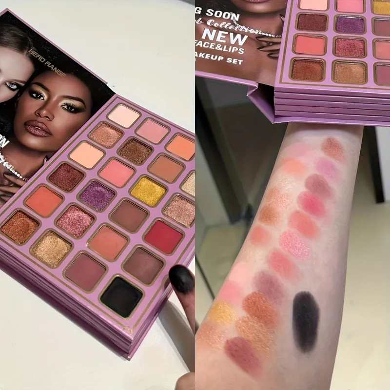 78 Colors Multi Makeup Palette with Brushes Matte Shimmer Eyeshadow Blush Highlight Lip Gloss Set Christmas Gift