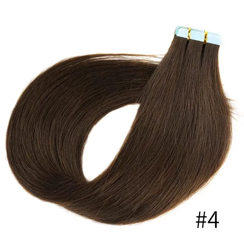 Doreen Tape in Hair extensions 100% Human Hair Material 16 to 24 inch 50g/set Natural Black Hair Extensions Real Human Hair