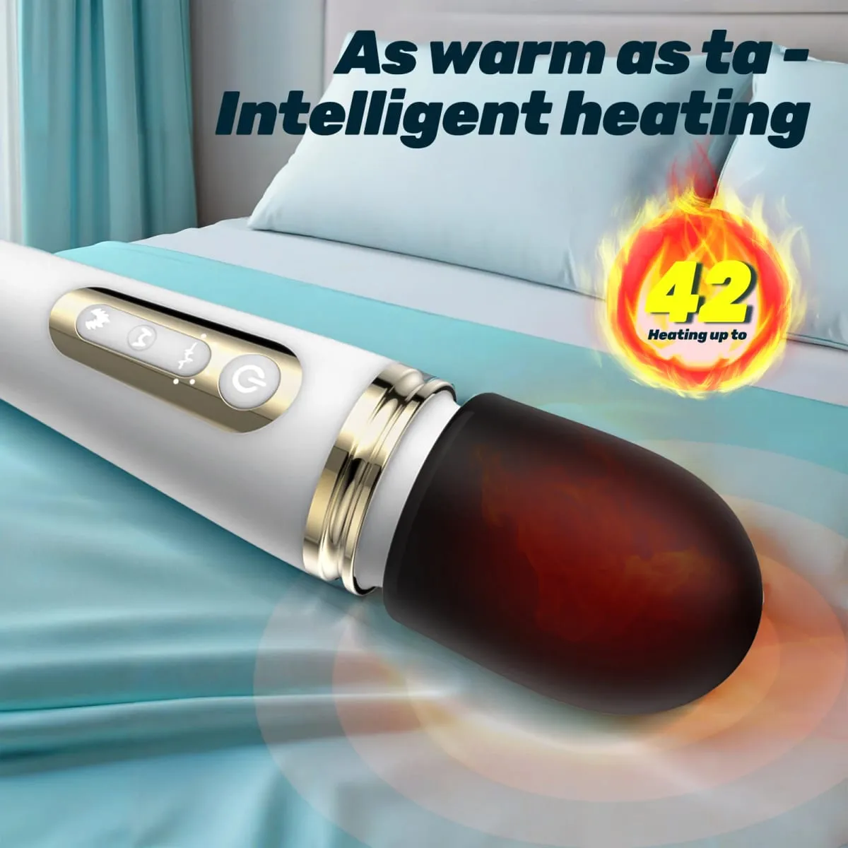 Powerful Magic Wand Vibrator 6 Speeds 10 Vibrating AV Stick Clitoris Stimulator Head Heating Body Massager Sex Toys for Woman — image 2