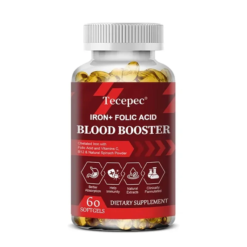 Iron + Folic Acid Supplement with Vitamin C B12 & Zinc Blood Strengthener Circulation Support Immune Support — image 8