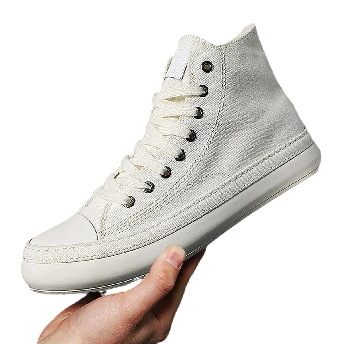 New Fashion Unisex Canvas Boots Men Sneaker Plus Size Women Vulcanized Canvas Shoes High Top Orange Casual Footwear Black 38-44