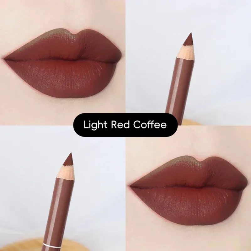 Waterproof Lip Liner Matte Nuede Red Long Lasting Makeup Pens Non-stick Cup Lipstick Women Party Makeup Lip Cosmetics