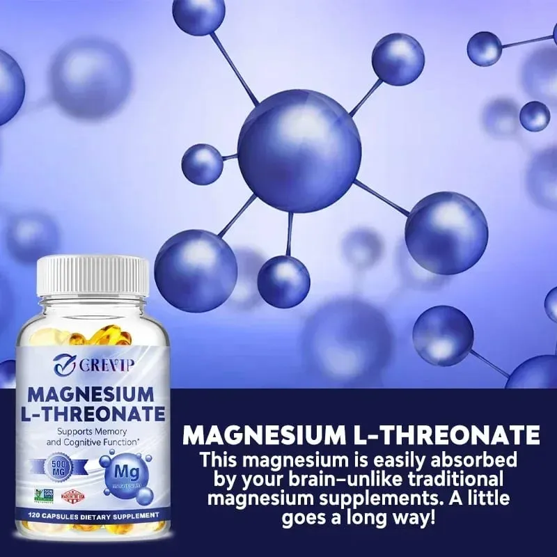Magnesium L-Threonate - Improve Memory Cognition Stress Relief and Sleep Quality