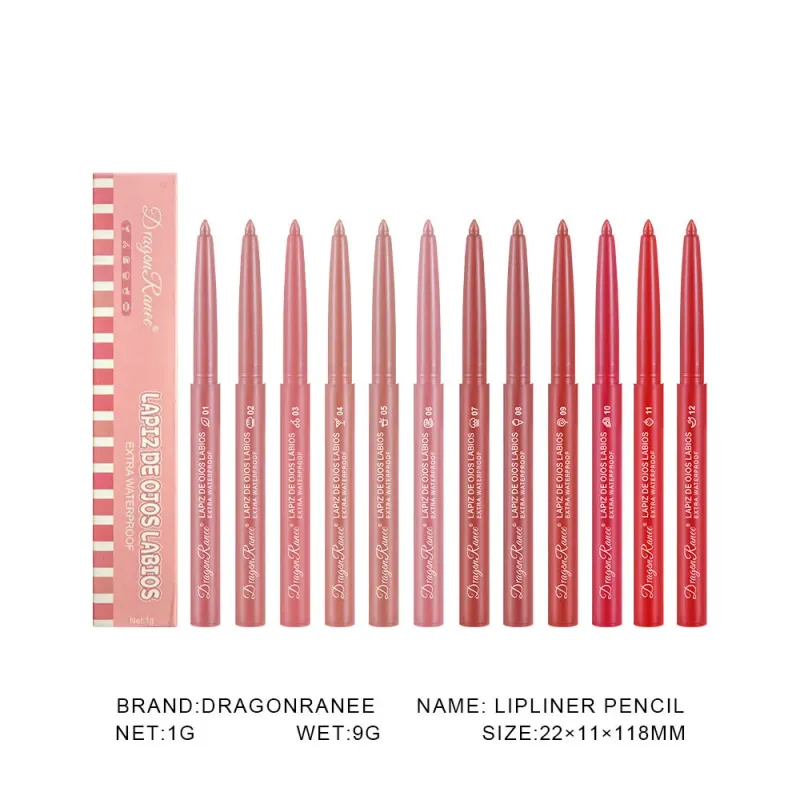 Delineador labial à prova d'água, de longa duração, lápis labial fosco para iniciantes, automático, hidratante de feijão, copo antiaderente — image 7