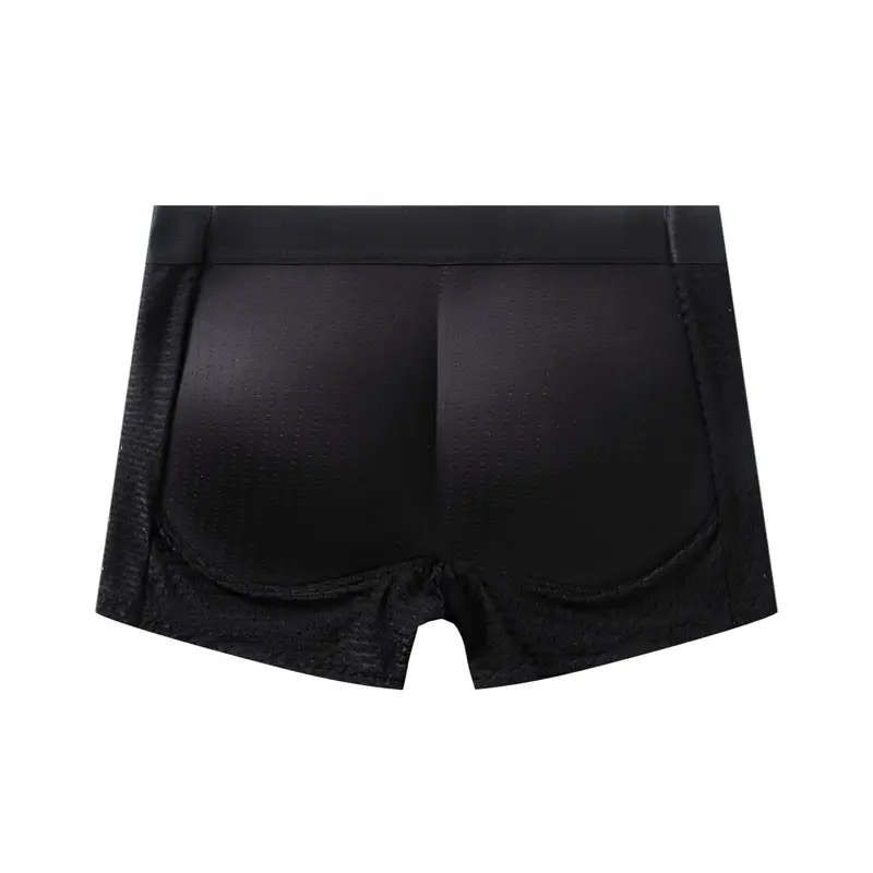 Men Trunks Built-in Fake Butt Hip Lifter Enhancer Shorts Boxer Briefs Padded Underwear Shapewear Underpants Nylon Breathable