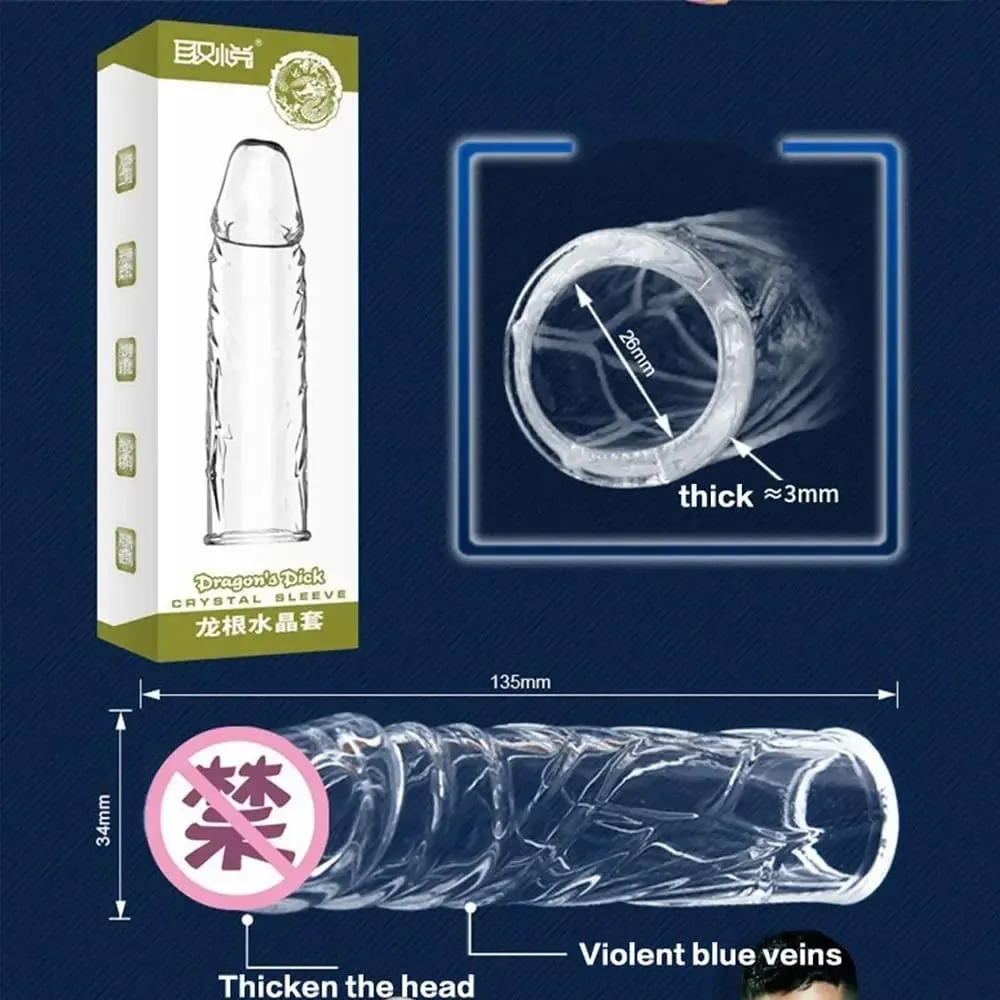 4 Types Thicken Penis Enlarge Sleeve Reusable Condom Cock Extender Delay Ejaculation Sex Toys for Men Intimate Goods — image 5
