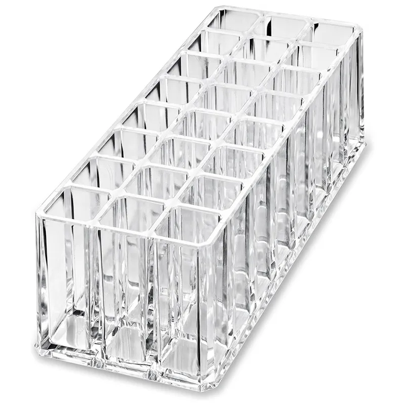 24 Slots Makeup Brush Organizer Acrylic Lipstick Organizer Cosmetic Storage Makeup Lipgloss Display Box Makeup Brushes Storage — image 4
