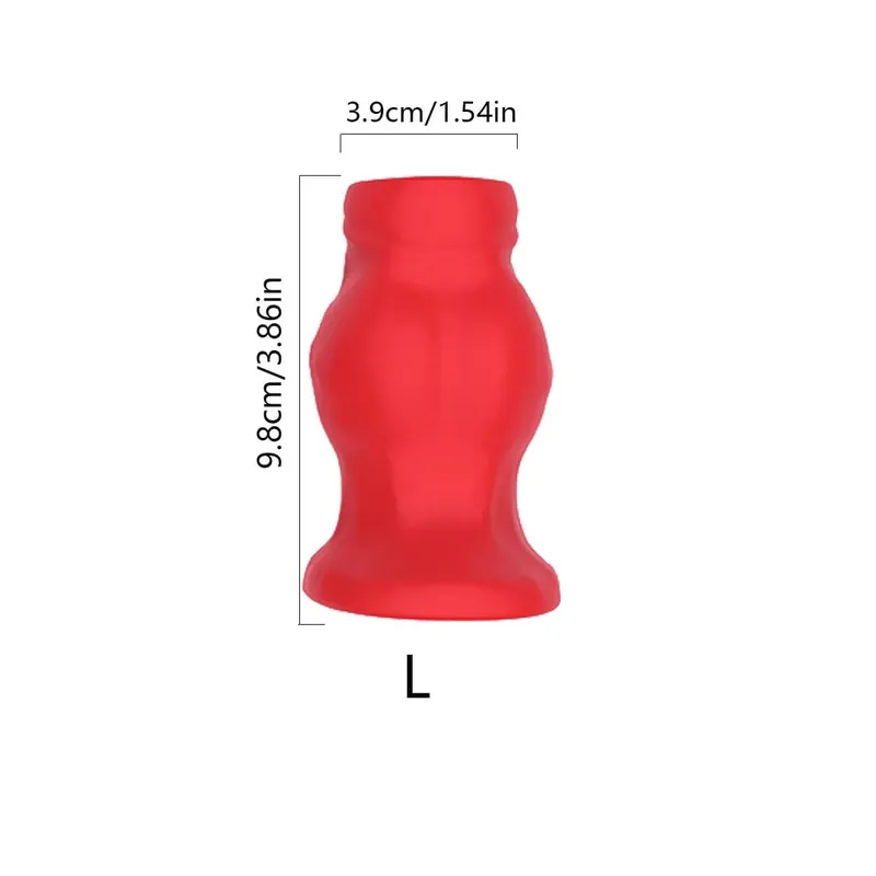 Morbido Silicone Hollow Anal Plug Tunnel Butt Plug Usura quotidiana Base svasata Clistere Dilatatore Anal Trainer Giocattolo del sesso per uomini Donne S/M/L