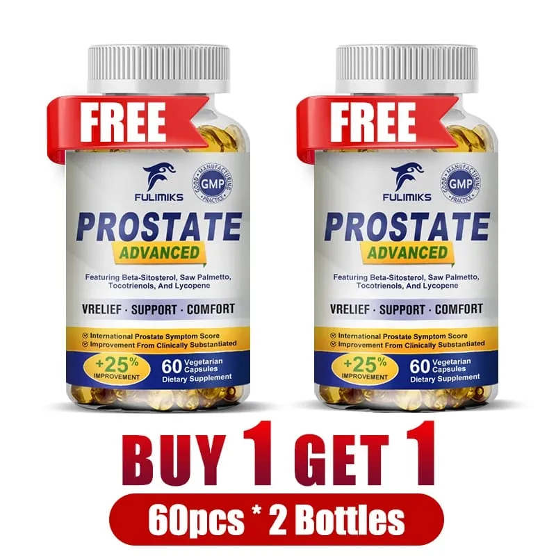 Premium Prostate Capsules with Saw Palmetto & Beta-Sitosterol Supports Urinary Flow Prostate Health & Comfort Relieve Bladder