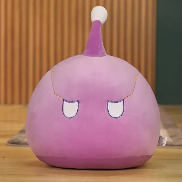 Baru 10Cm Proyek Anime Lucu Genshin Impact Slime Mainan Bantal Mewah Kawaii Kartun Anime Mainan Bantal Hadiah Ulang Tahun Natal untuk Anak-anak