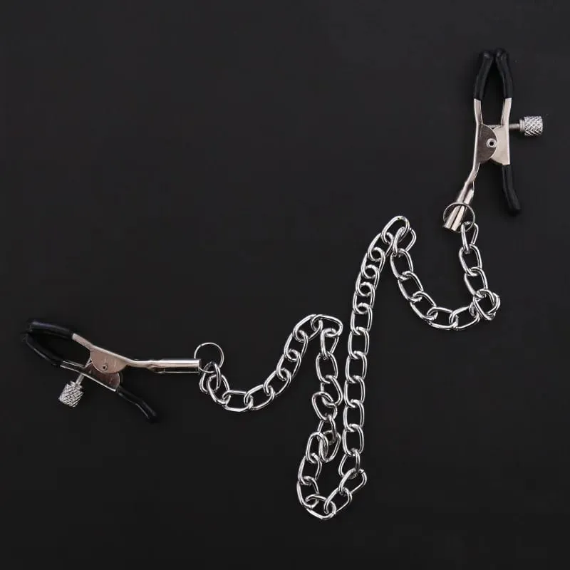 No Vibrator Nipple Clamp With Chain Nipple Clips BDSM Fetish Clamps Bondage Adult Games Couples Sex Toys For Women Products 18