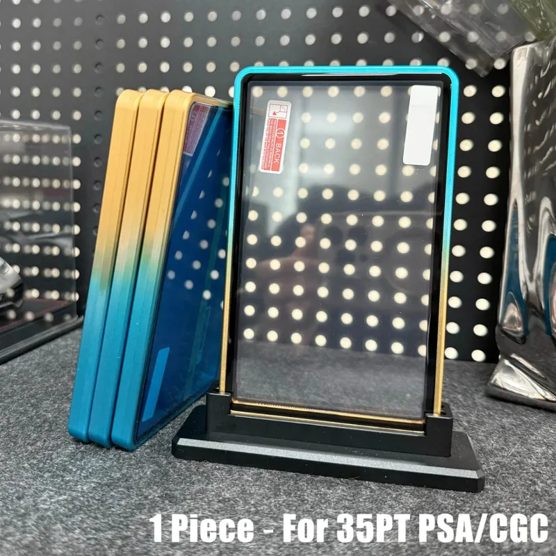 Multicolor Gradient Color Aluminum Alloy Trading Card Protect Holder Metal Case For 35PT PSA CGC Graded Card