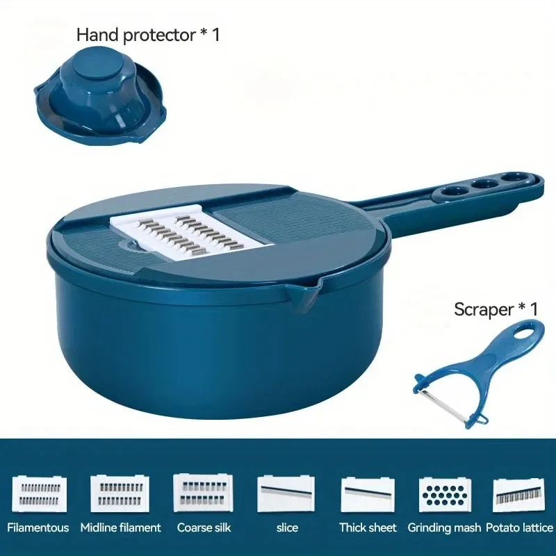 New 7/9 in 1 Vegetable Cutter Multi-Functional Potatoes Manually Cut Shred Slicer Grater Kitchenware Acceesories Tools