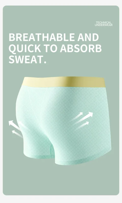 MiiOW 3Pcs Cool Ice Silk Men Underwear Boxers 7A Antibacterial Men's Panties Seamless Mesh Breathable Mens Underpants Man Boxers — image 16
