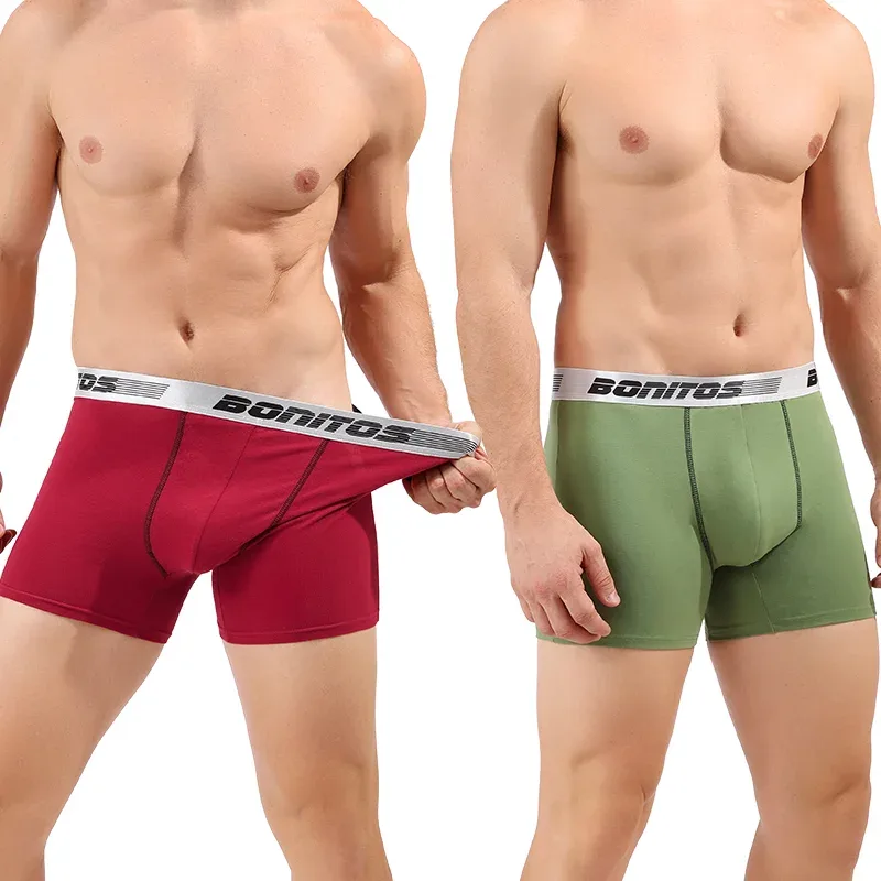 5pcs Men's Underpants Cotton Boxer Briefs Classic Men Panties BONITOS Letter Elastic Waistband Boxers Underwear For Man Shorts