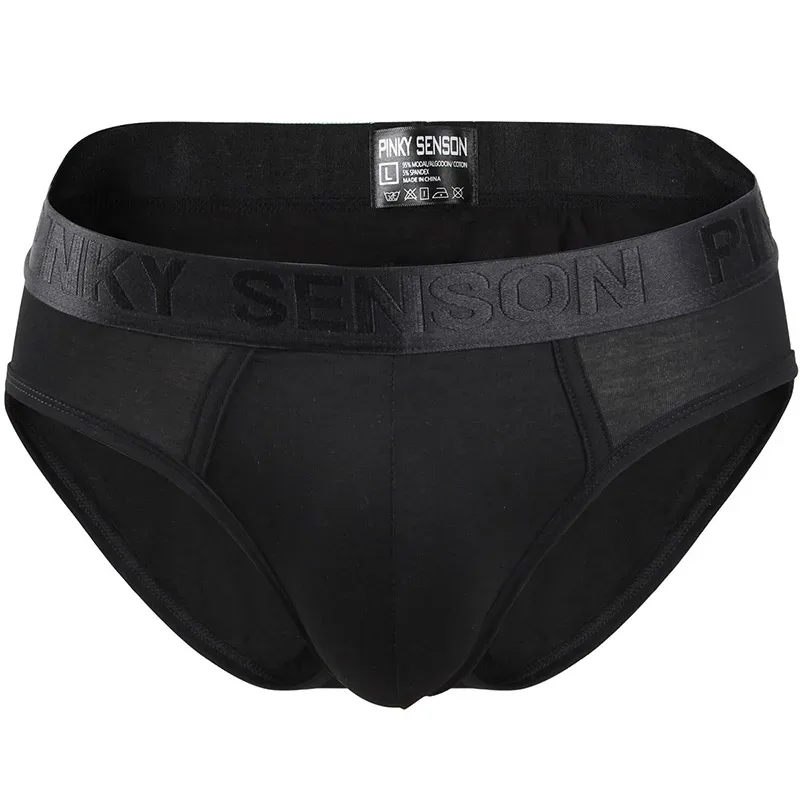 Pinky seaso marca melhor venda sexy calças triângulo modal fino cor sólida roupa interior masculina cuecas modais ventilar plus size