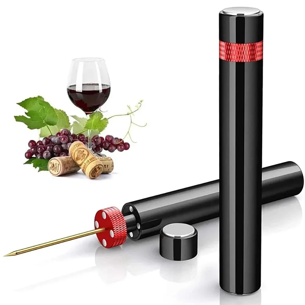 Air Pump Wine Bottle Opener Safe Portable Stainless Steel Pin Cork Remover Air Pressure Corkscrew Kitchen Tools Bar Accessories