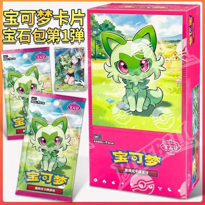 Original pokemon Scarlet Violet Gem Pack Vol6 Thin Box TCG Collectible Battle Trading Cards Simplified Chinese Version Toys Gift