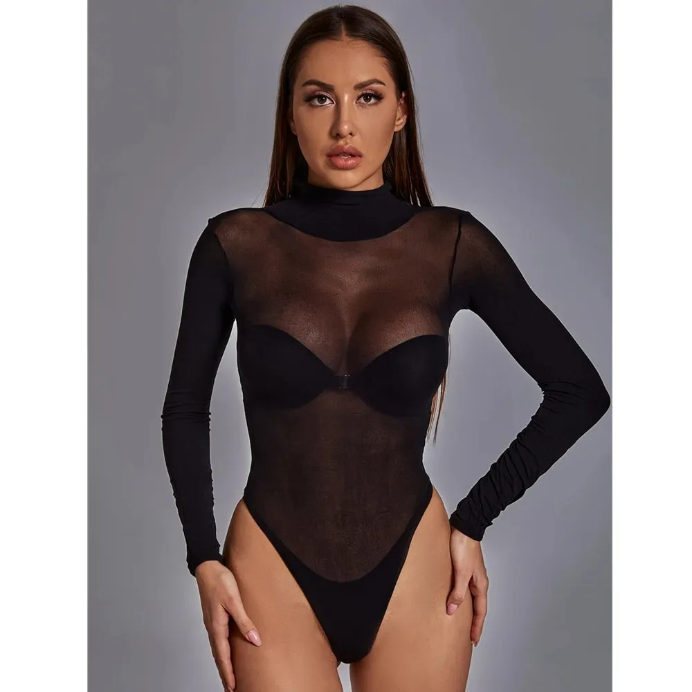 One-piece Bodysuits For Women Exotic Erotic Transparent Jumpsuit Night Club Party Wear Erotic Tight Lingerie Female Sleepwear