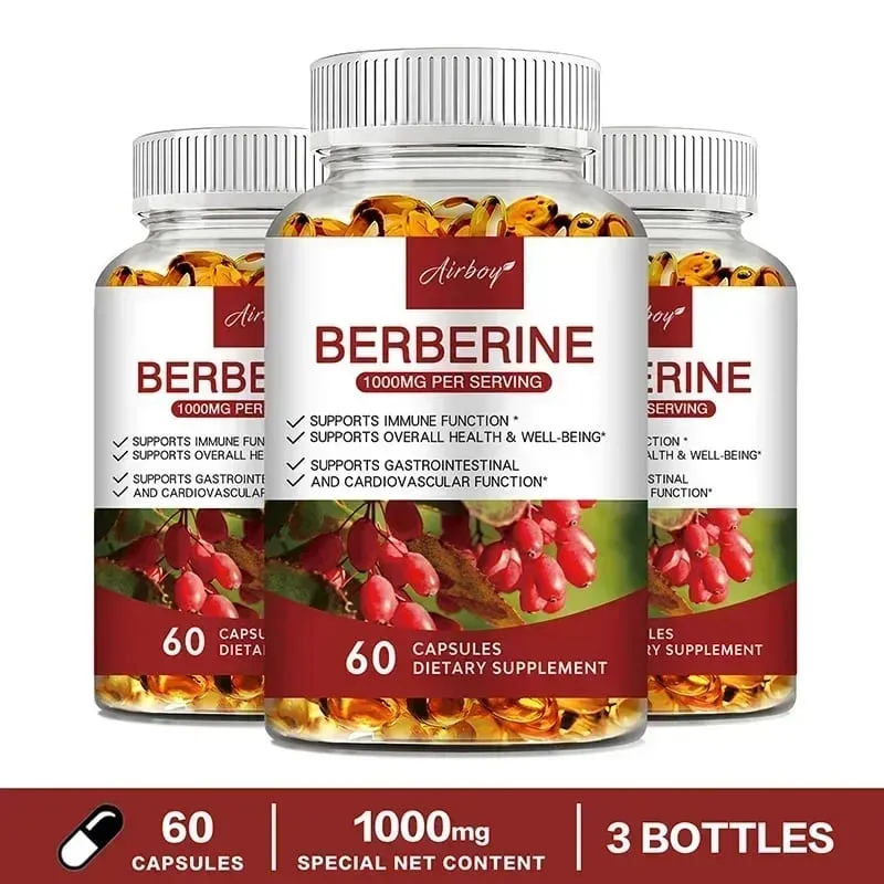 Berberine Capsules - Support Overall Health and Immune Function Promote Digestion Enhance Energy Anti-oxidant and Anti-aging