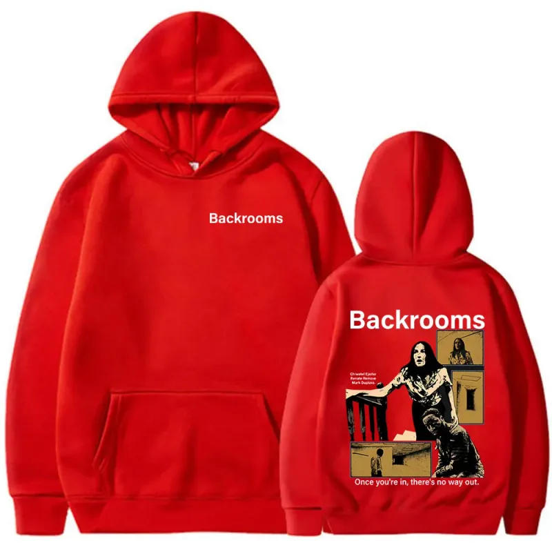 Horror Movie Backrooms Clark Mary Klein Hoodies Men's Women Clothing Casual Oversized Long Sleeves Hooded Sweatshirts Streetwear
