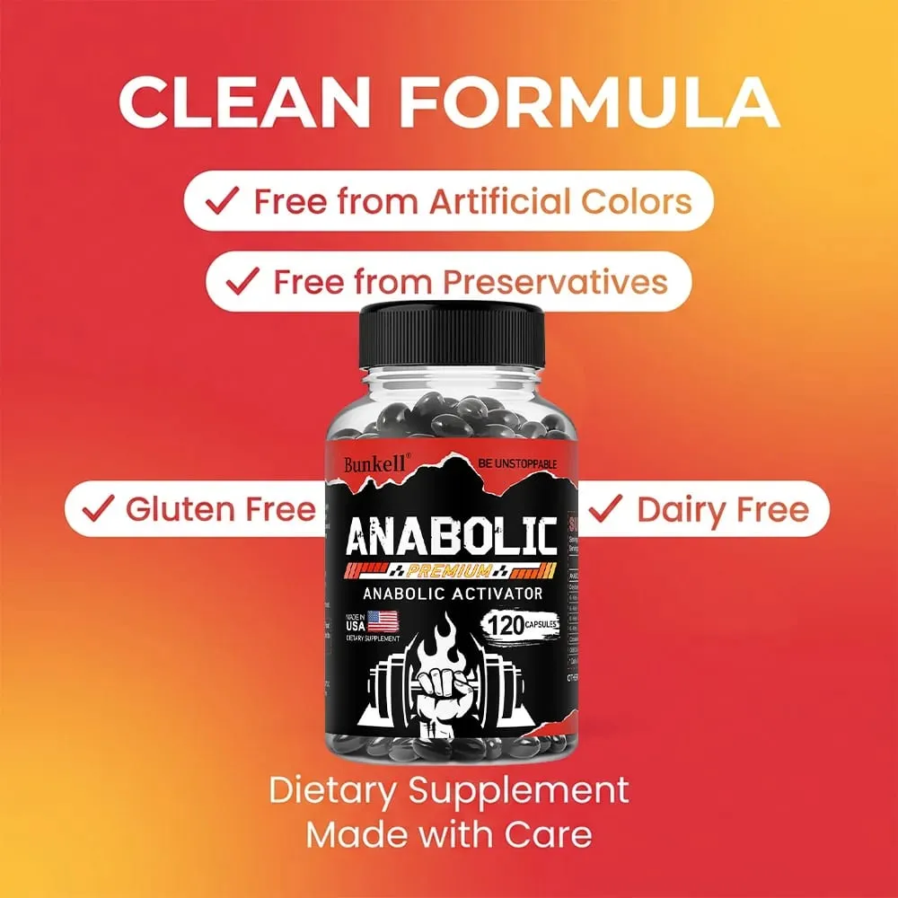 Capsule per la costruzione muscolare degli uomini Crescita muscolare magra Forza Resistenza Recupero Metabolismo e supporto addominali 30/60/120 capsule