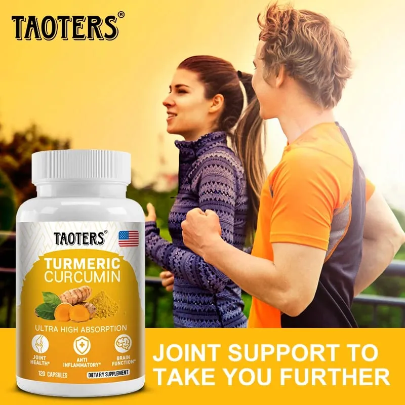 Turmeric Curcumin Capsules Natural Joint Support Relieve Joint Pain Support Brain Health & Heart Health — image 6