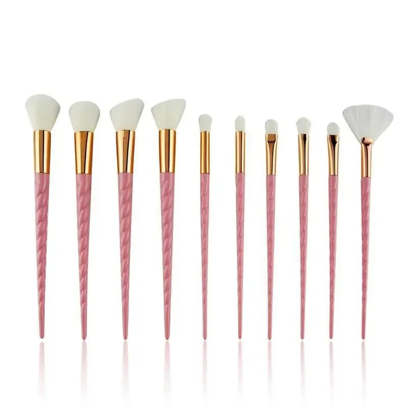 10pcs Makeup Brushes Set Soft Hair Foundation Brush Powder Blush Contour Eyebrow Eyeshadow Women Cosmetic Blending Make Up Tools