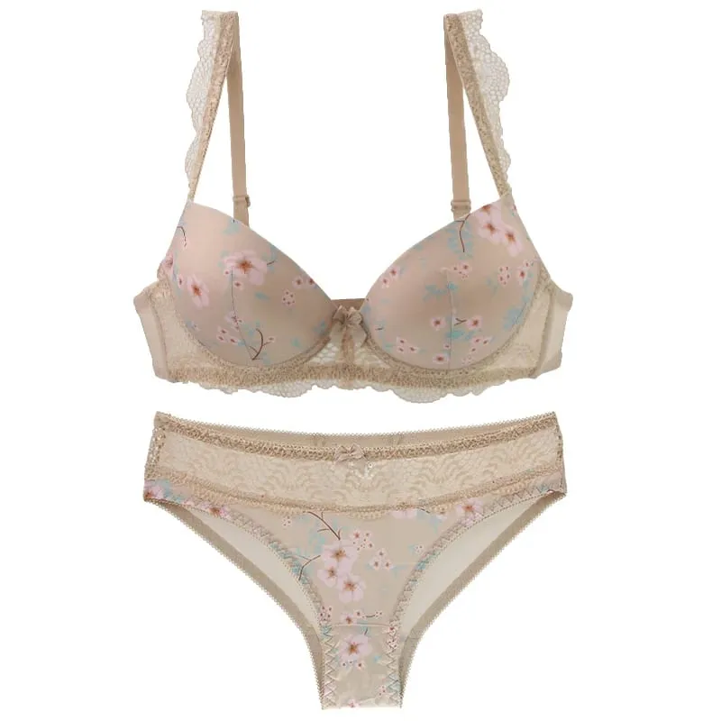 2023 novas senhoras sexy conjunto de sutiãs para grandes boops bcde copo arco floral roupa interior preto bege azul vermelho branco renda lingerie feminina