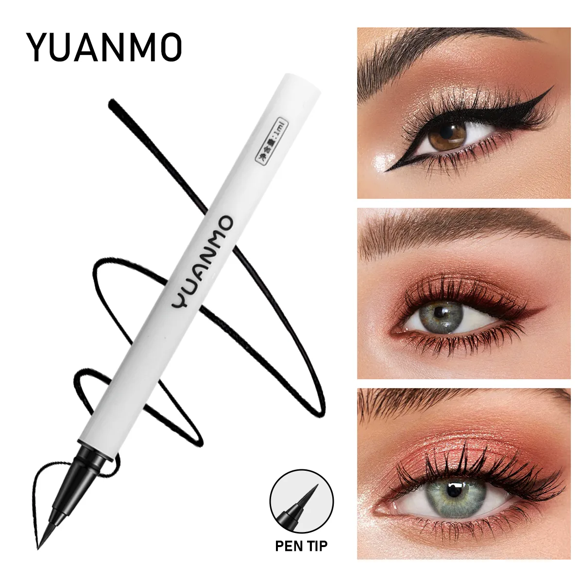 Long-lasting smooth matte finish water-resistant and stain-resistant liquid eyeliner pen eye makeup eyeliner cosmetic product