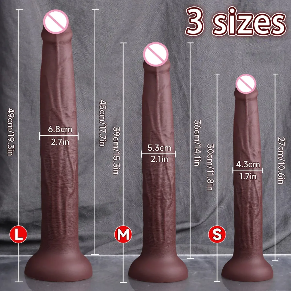 Uzun Yapay Penis Gerçekçi Yılan Şekli Tek Katmanlı Silikon Büyük Penis Yumuşak Anal Seks Oyuncakları Vantuz Dick Kadınlar için G-spot Orgazm 18 + — image 6