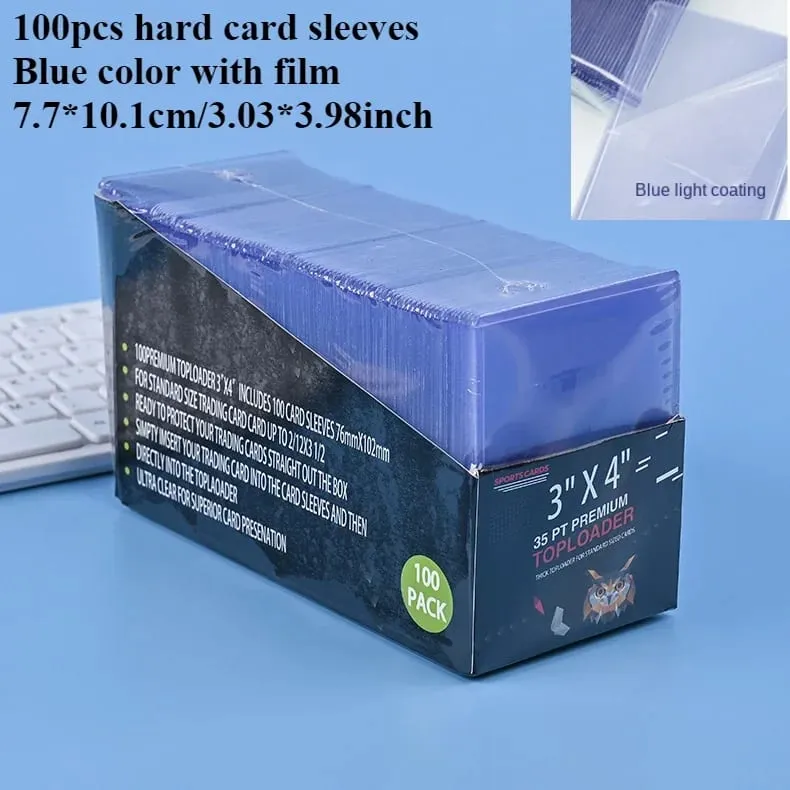 3"X4" Card Sleeves Top Loaders Baseball Trading Sports Football Card Protectors Hard Plastic Toploader Cards Holder Penny Sleeve