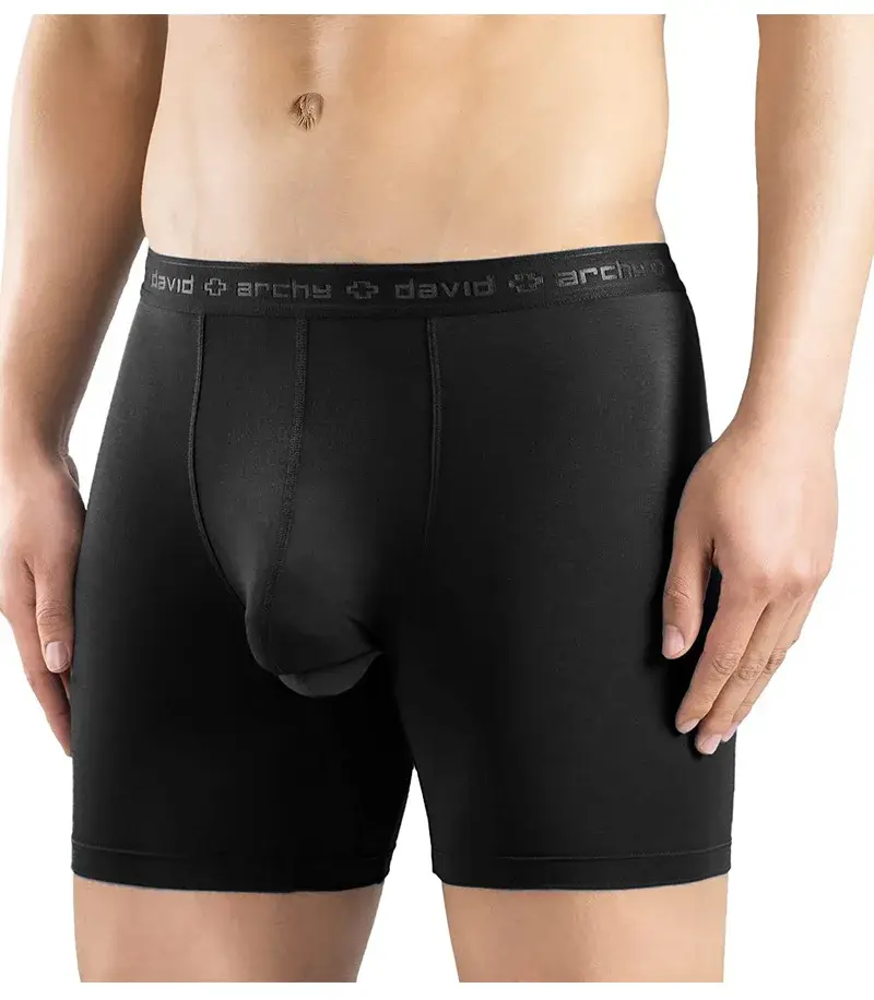David Archy 3 Pack Mens ชุดชั้นในกางเกงบ็อกเซอร์ Basic MicroModal Soft Breathable Mens Dual Pouch Boxers Quick Dry กีฬาฟิตเนส
