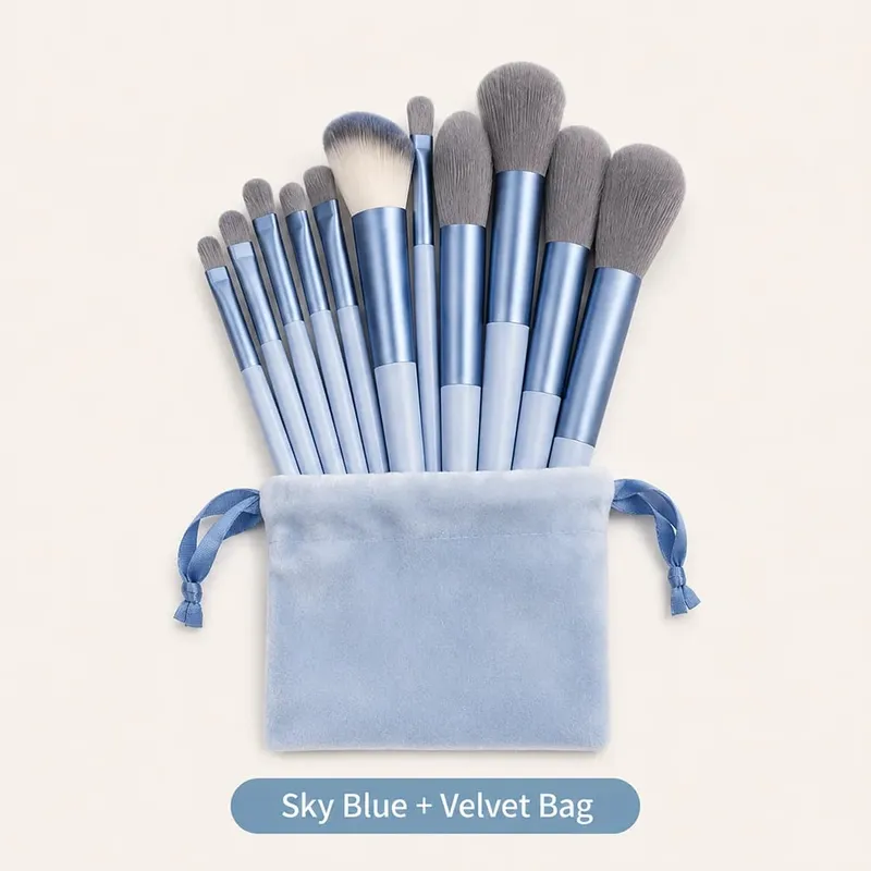 13Pcs Makeup Brush Set Soft Face & Eye Makeup Brushes for Foundation Powder Blush Concealer & Eyeshadow