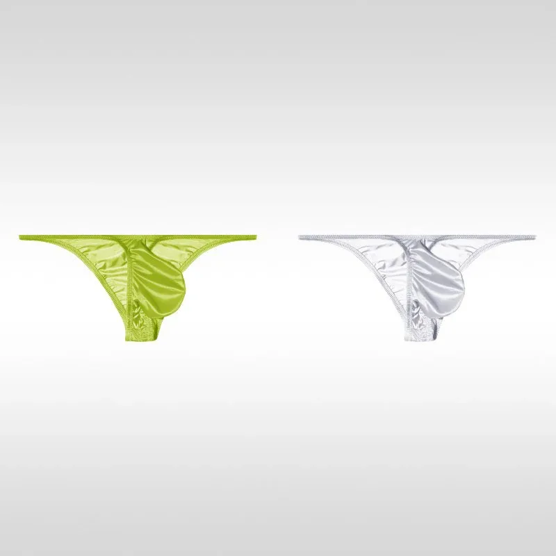 Men's Underwear Ice Silk Low Rise Sexy Bikini Briefs