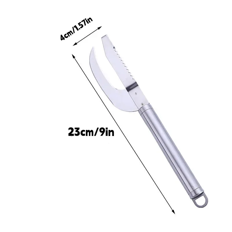 2in1 Fish Skin Brush Fast Remove Fish Scale Scraper Planer Tool Fish Scaler Fishing Knife Cleaning Tools Kitchen Accessories