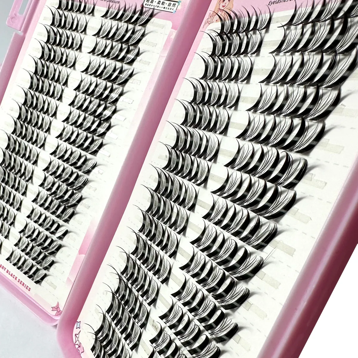 32Rows Fox Eye Manga Cluster Lashes Cat Eye Lashes Individual Lashes Natural Look DIY Eyelash Extension Volume Lash Clusters — image 3