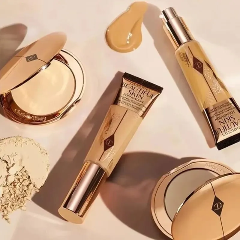 Charlotte Tilbury Liquid Foundation Cushion Foundation Setting Spray Pressed Powder Concealer Natural Hydrating Flawless Makeup