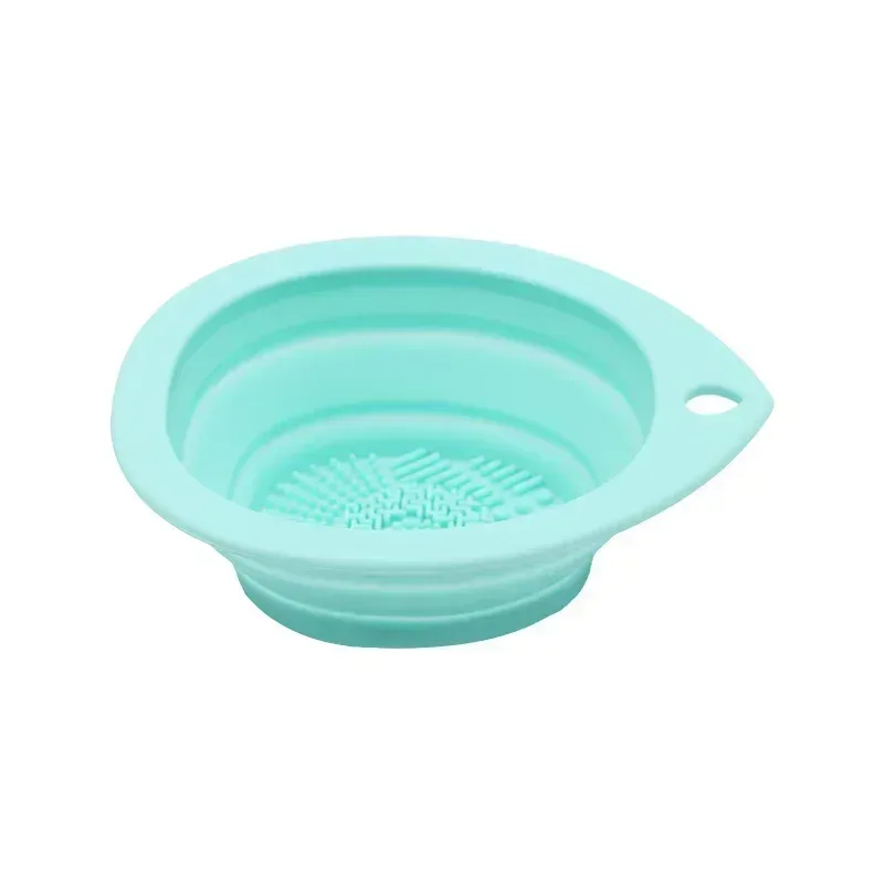 Eyeshadow Brushes Washing Soft Mat Beauty Tools Scrubber BoxSilicone Makeup Brush Cleaner Folding Powder Puff Cleaning Bowl