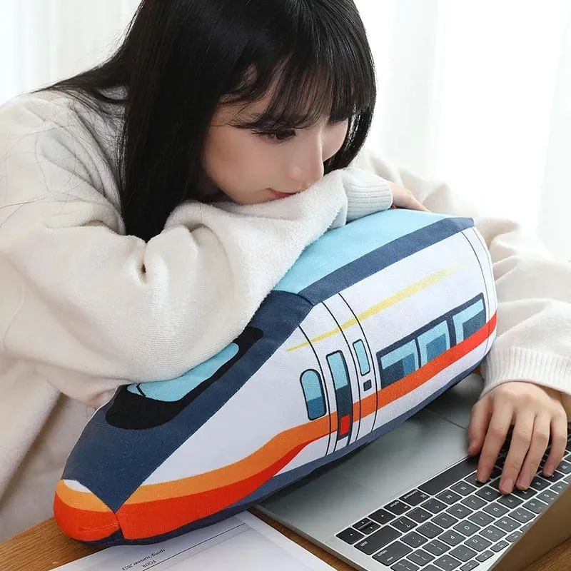 Public Transportation Colorful Plush Pillow Stuffed Excavator Motorbike Tank Airplane Sofa Room Decor Cushion Men Present — image 6