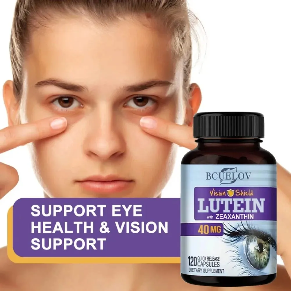 Lutein and Zeaxanthin Capsules 40mg Per Serving | Essential Eye Vitamins & Vision Health Dietary Supplement