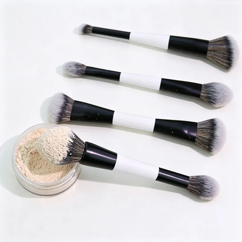 Multifunctional Make Up Brush Double Ended Angled Foundation Makeup Brushes Blush Make Up Brush Wood Handle Cosmetic Tool HZS35 — image 3