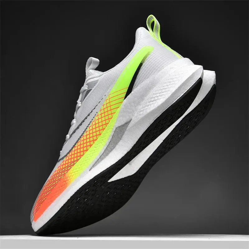Men Marathon White Running Shoes Speciality Sports Breathable Sneakers Cushion Racing Jogging Outdoor Tennis Athletic Trainers