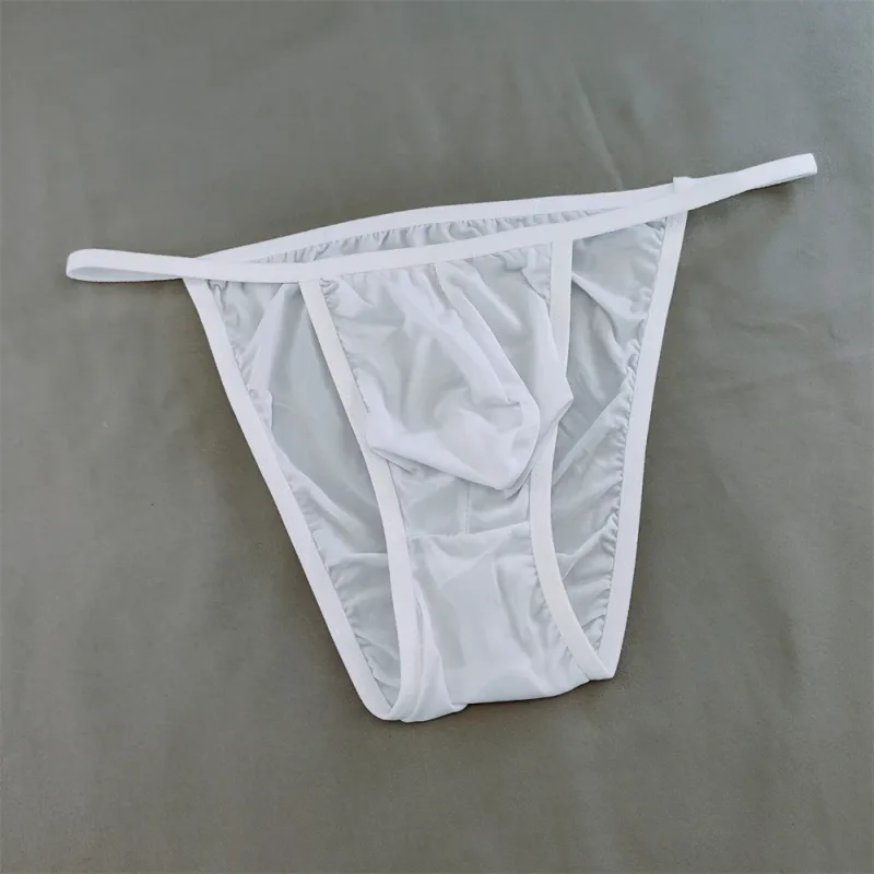 Solid Color Briefs Men Underwear Ultra Thin U Pouch Panties Low Waist Seamless Quick Dry Briefs for Daily Wear — image 5