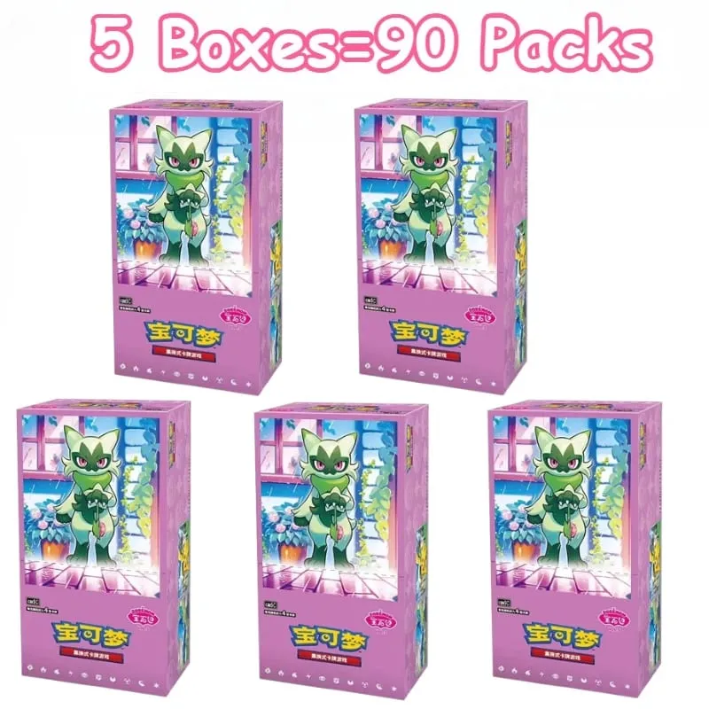 100%Original Pokemon 17.5 Eevee Booster Pack Gem Pack Vol1 2 3 4 5 Cards Pokemon PTCG Trading Gem Bag Cards Collected Toy Gift