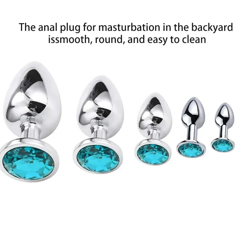 Metal Glat analprop Smykkebase i rustfrit stål Glat Butt Plug Prostata Massager Dildoer Anus Stimulator Voksen Sexlegetøj