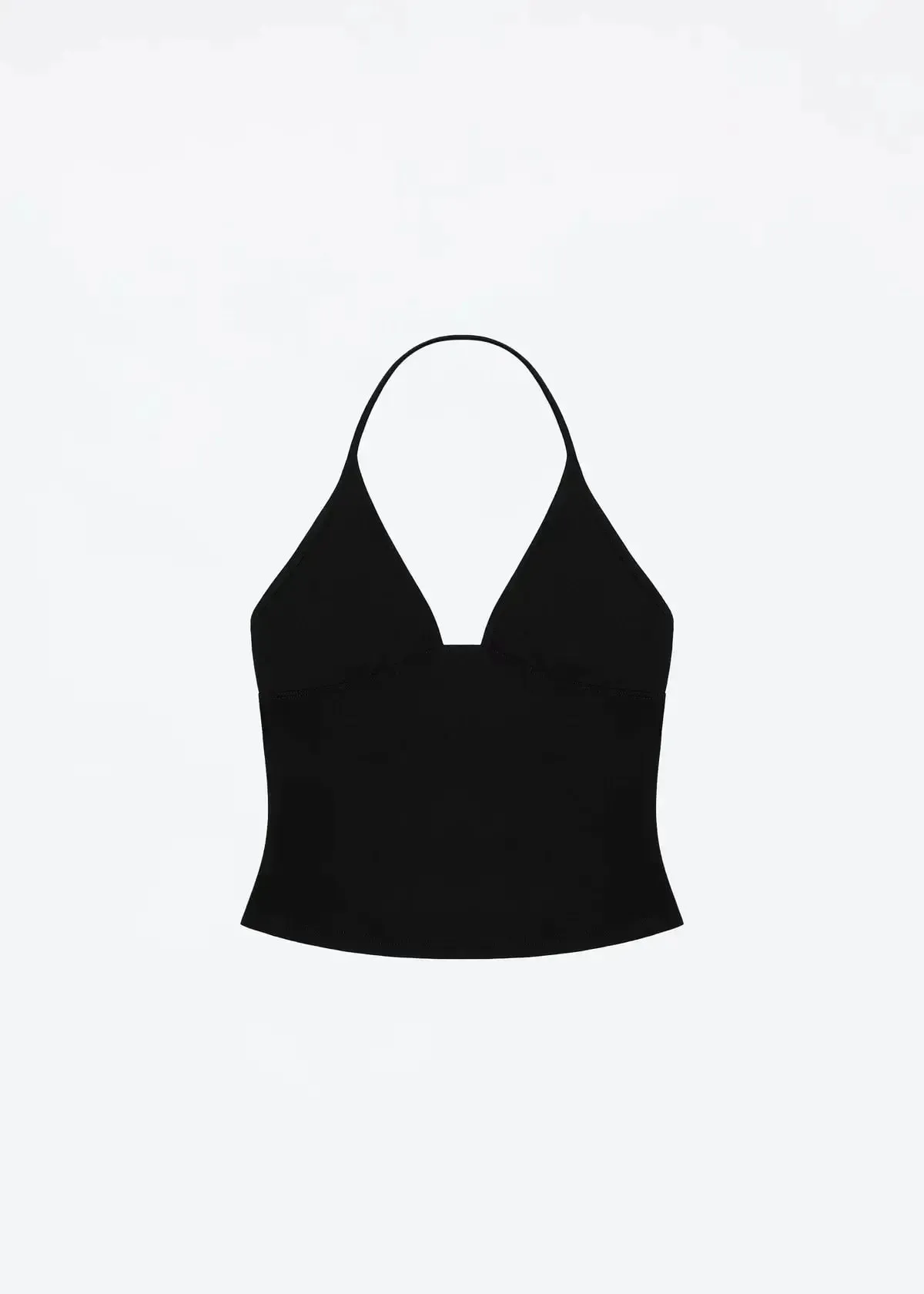 Tank Vest Deep V Halter Solid Color Basic Sleeveless Top Soil Brown Camisole